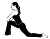 Sample Routine - 3 day No equipment Bodyweight: Intermediate Lunge-stretch