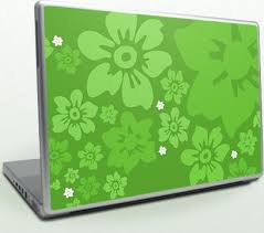 اجمل اشكال اللابتوب ........ Laptop_skin_flowers_green