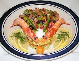 LANGOUSTINE WITH ZUCCHINI CAKE AND 
