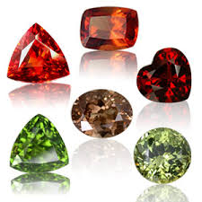 Different color garnets