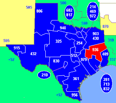 North American area code 936 is a 