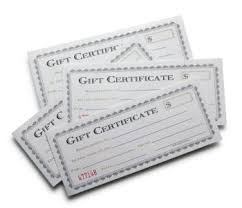Don't know what to get?  How about a gift certificate?