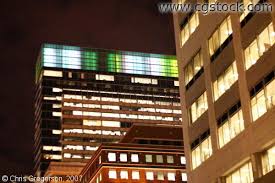 Target headquarters in Minneapolis at night