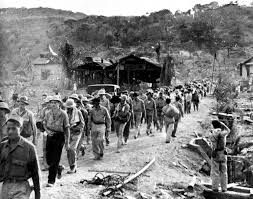 During the Bataan Death March, 