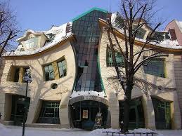 Crooked house in Poland