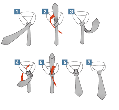 Start by placing the tie 