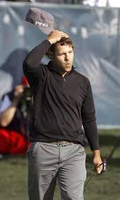 Ryan Moore reacts after