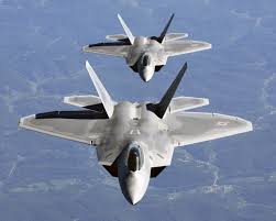 File:Two F-22A Raptor in column