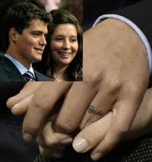 on his ring finger and it